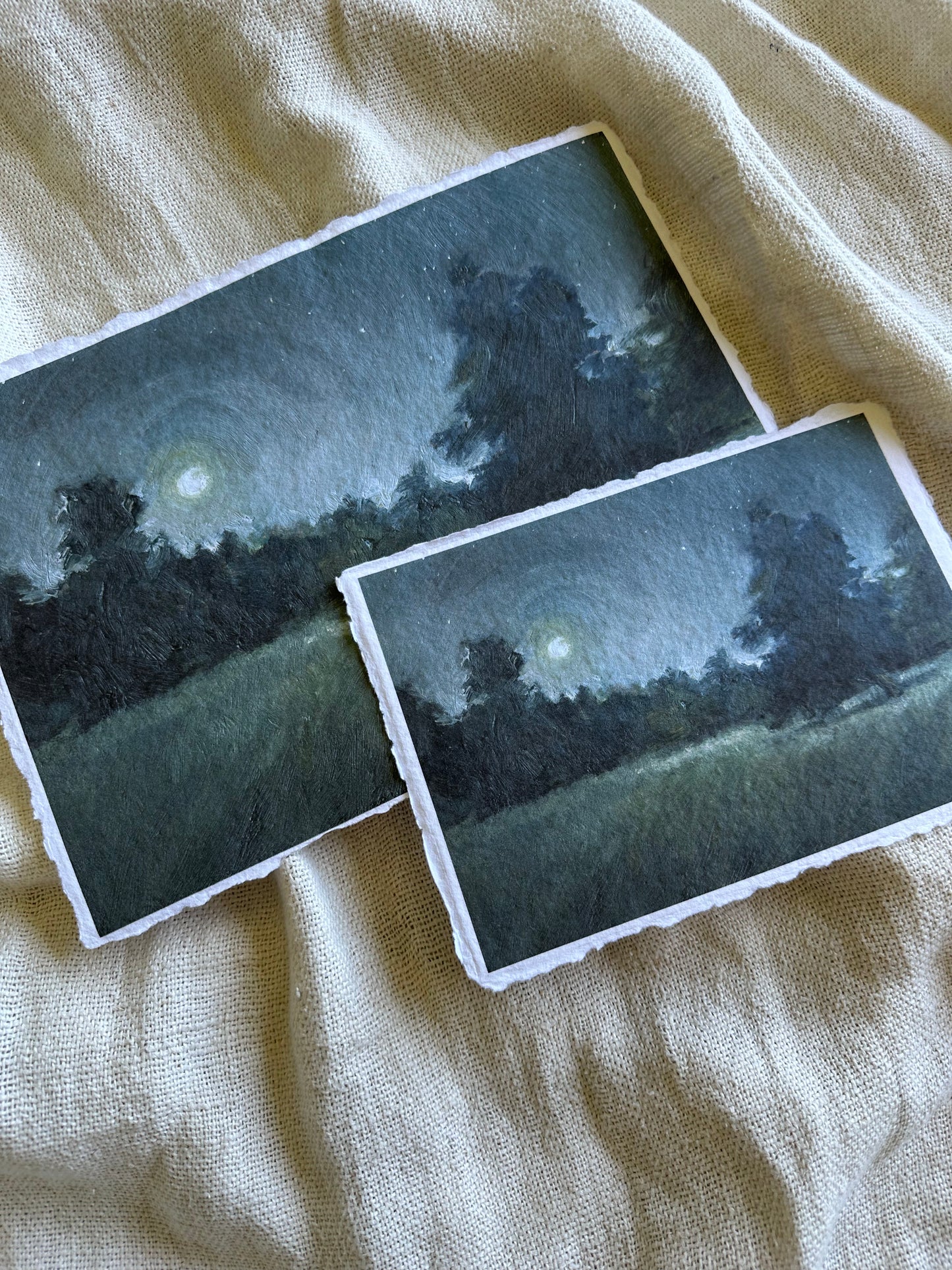 Sous la Lune Handmade Paper Print