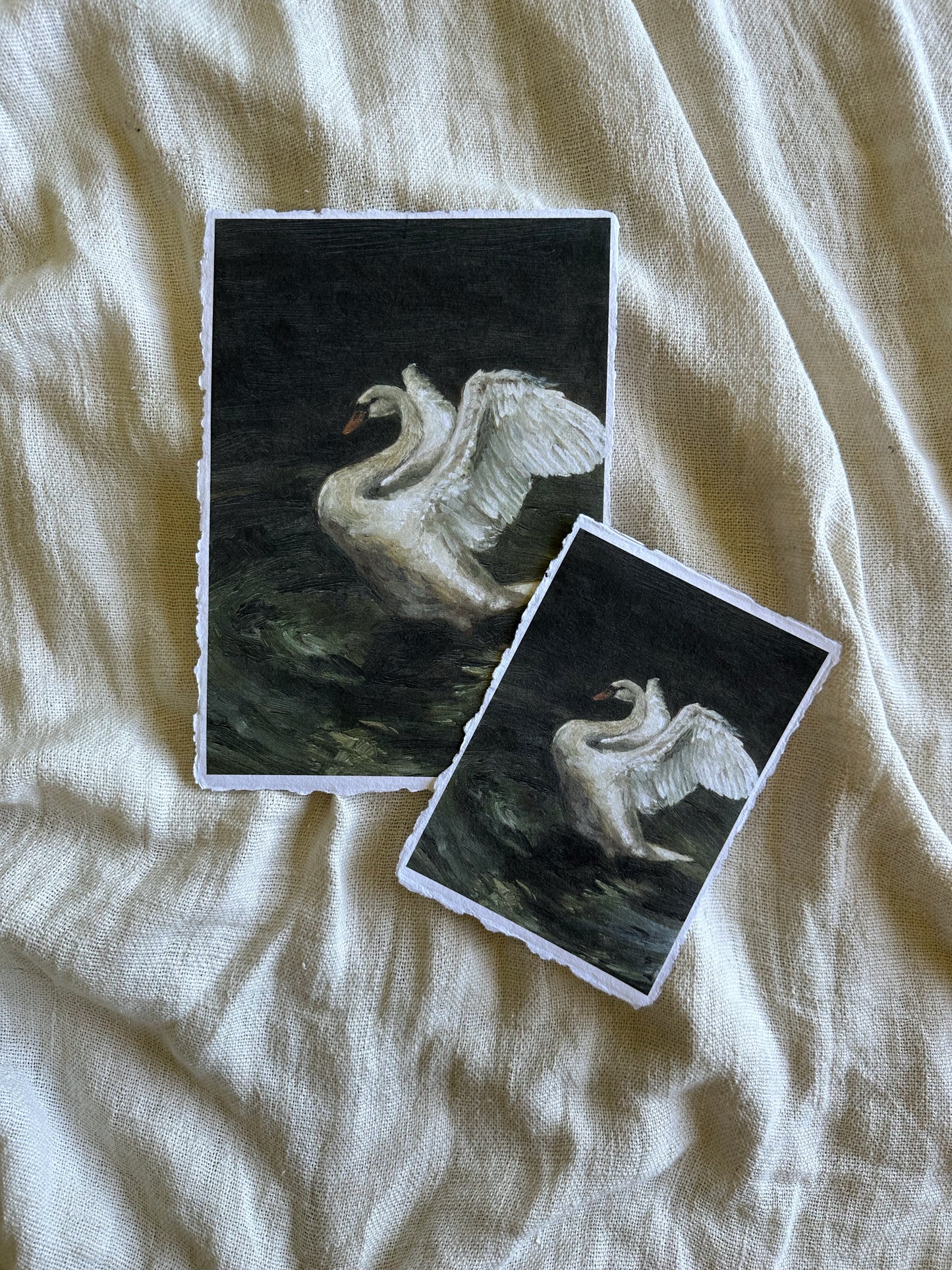 Le Cygne Handmade Paper Print