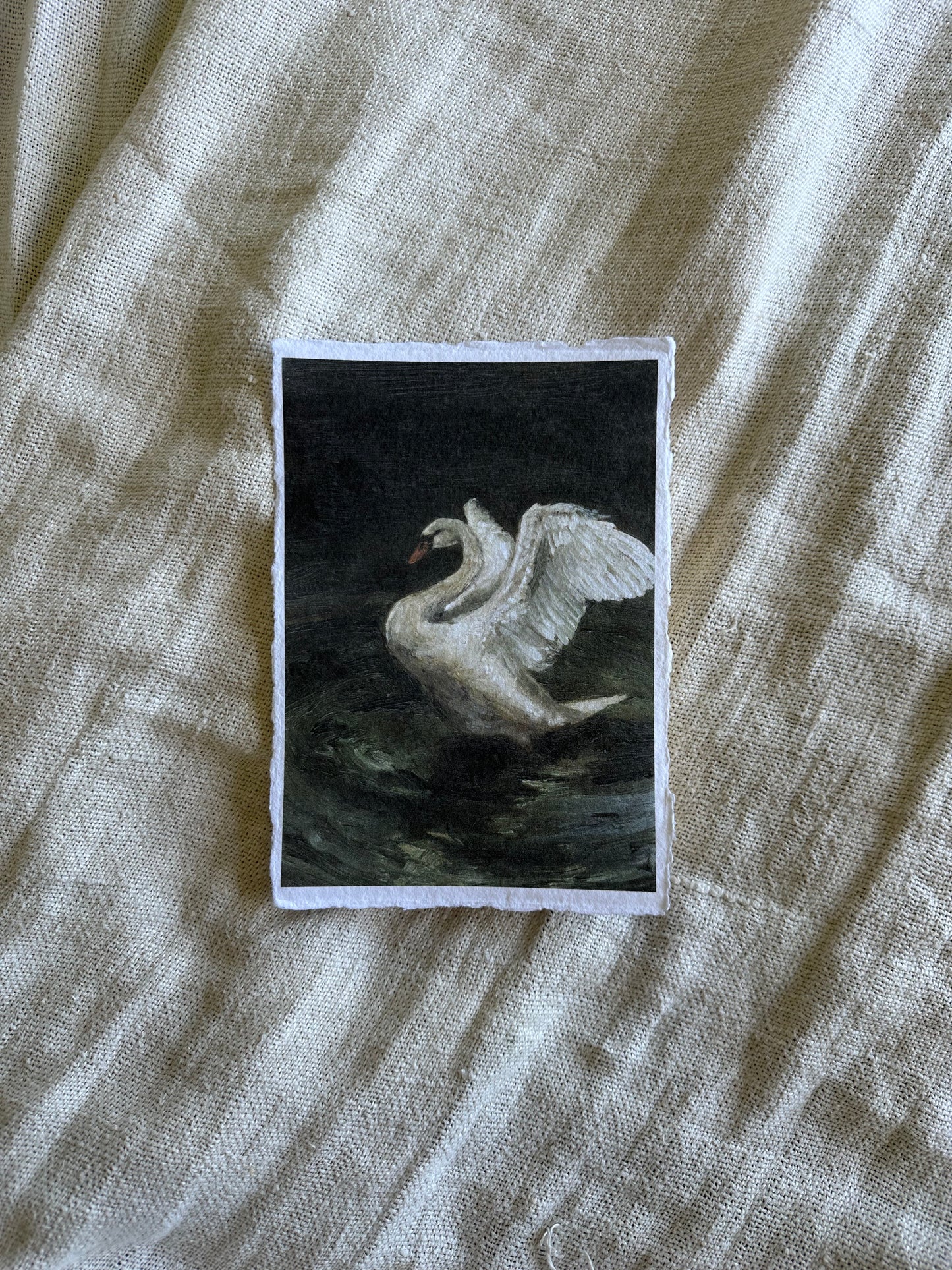 Le Cygne Handmade Paper Print