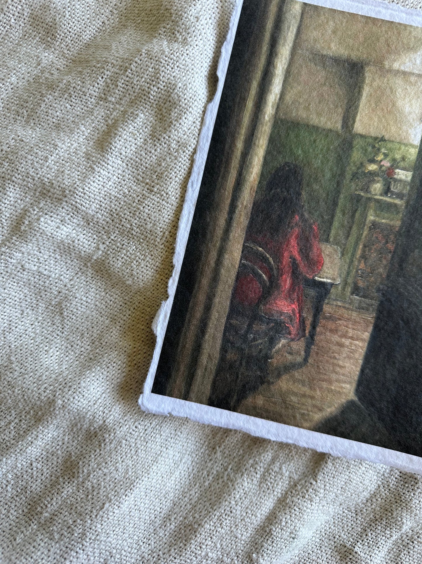 The Red Coat Handmade Paper Print