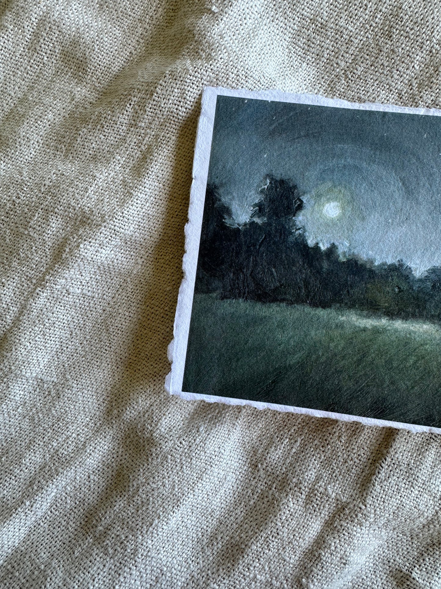 Sous la Lune Handmade Paper Print