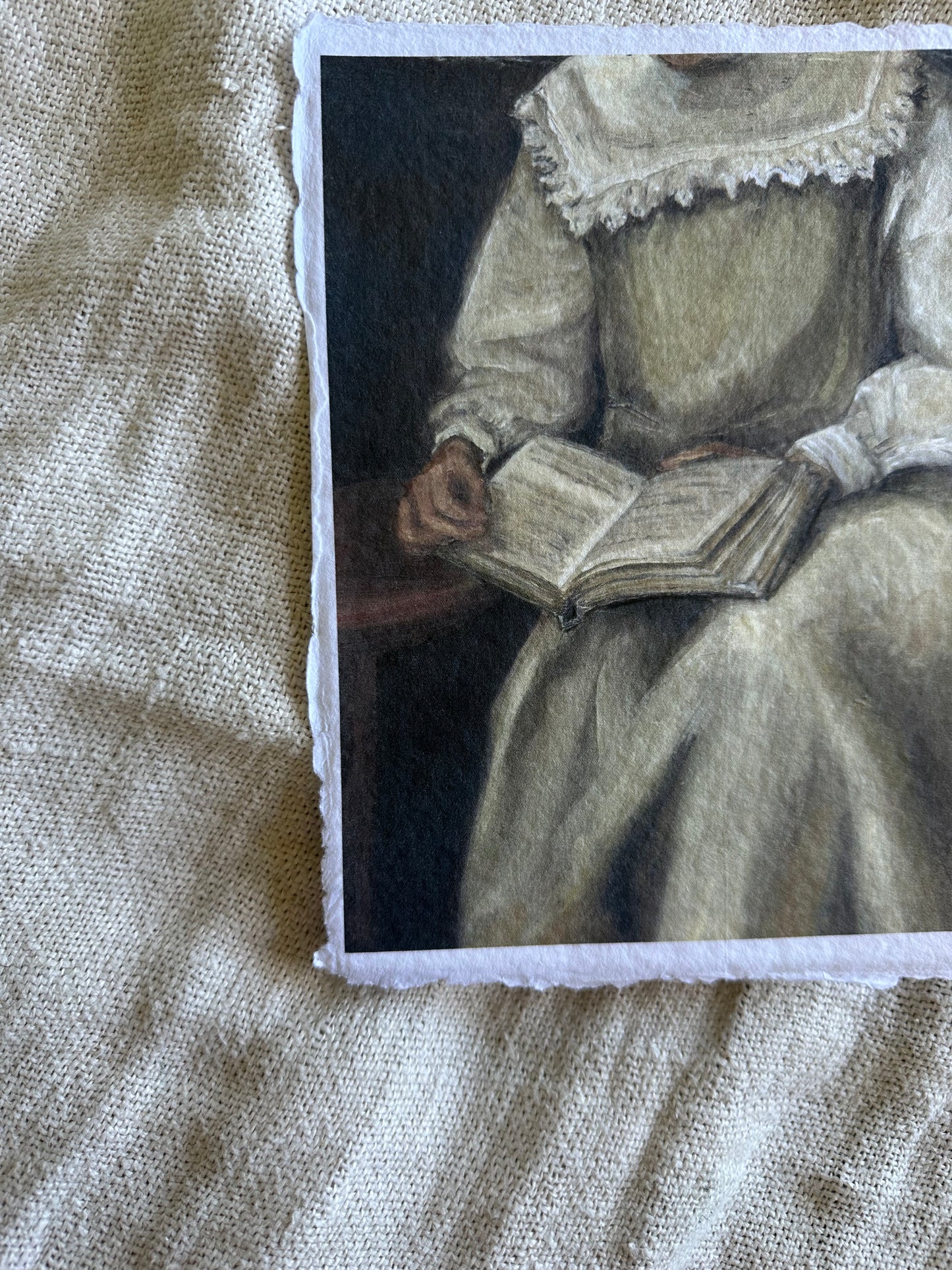 Eli est en train de Lire Handmade Paper Print