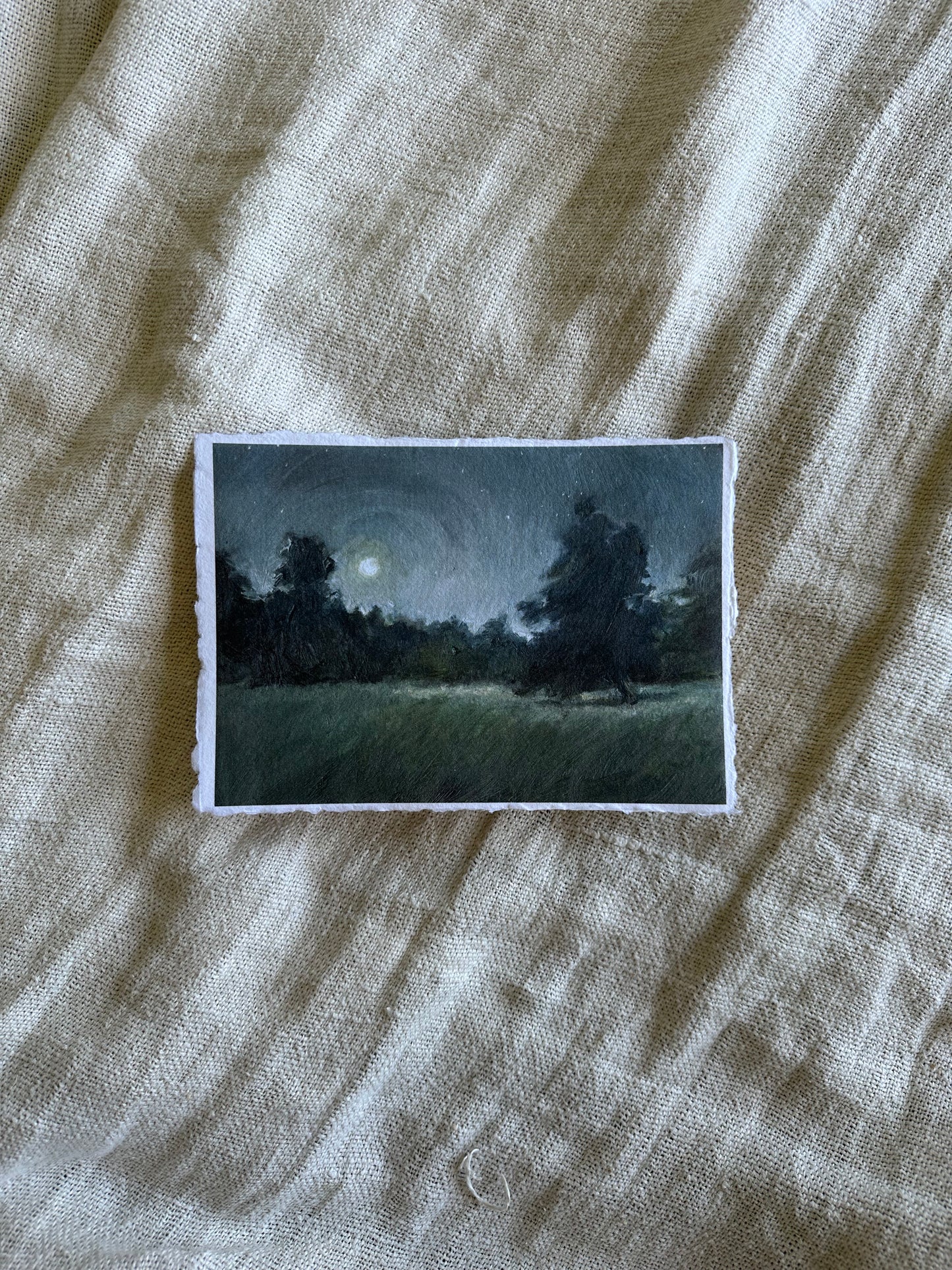 Sous la Lune Handmade Paper Print