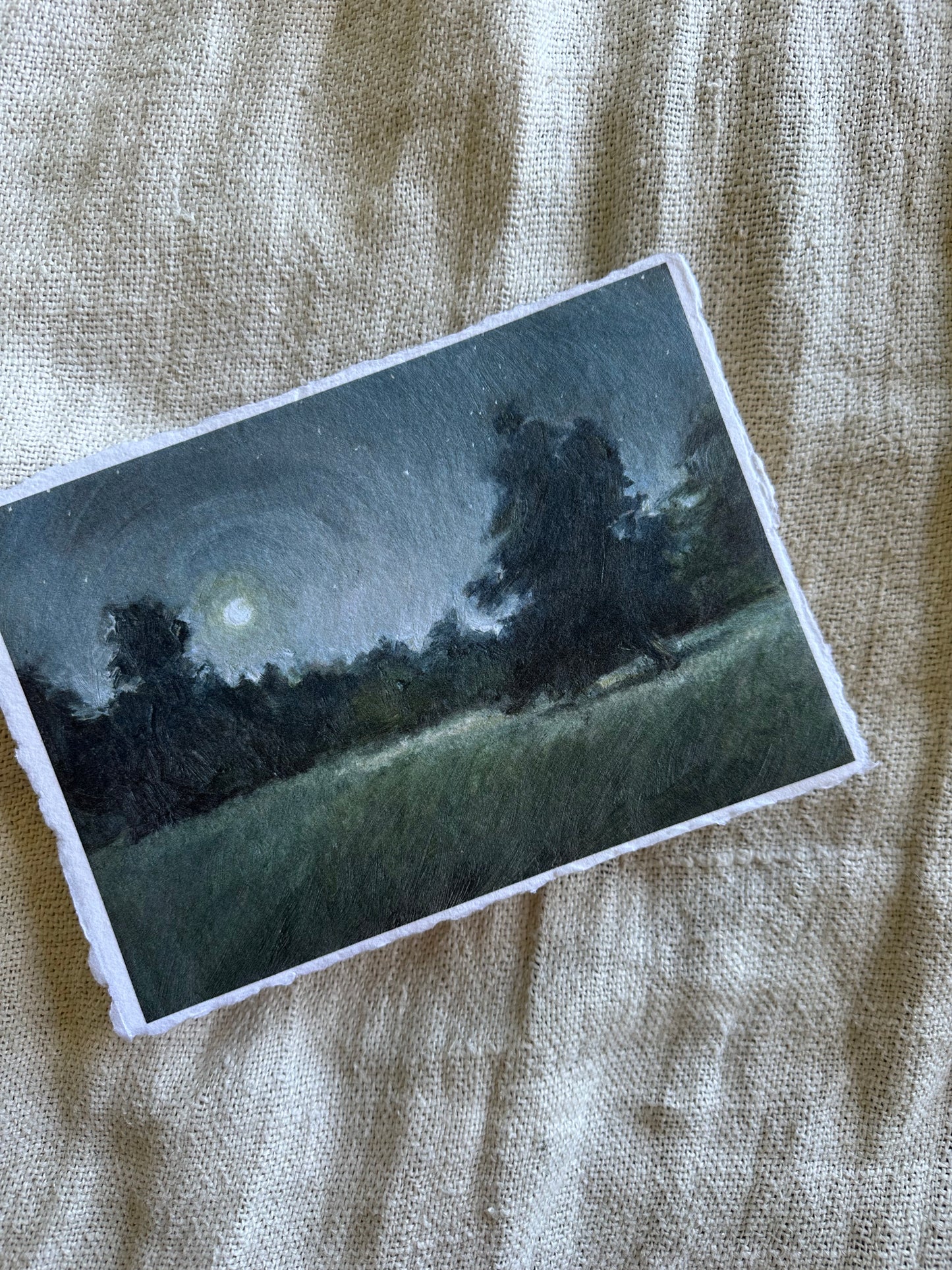 Sous la Lune Handmade Paper Print