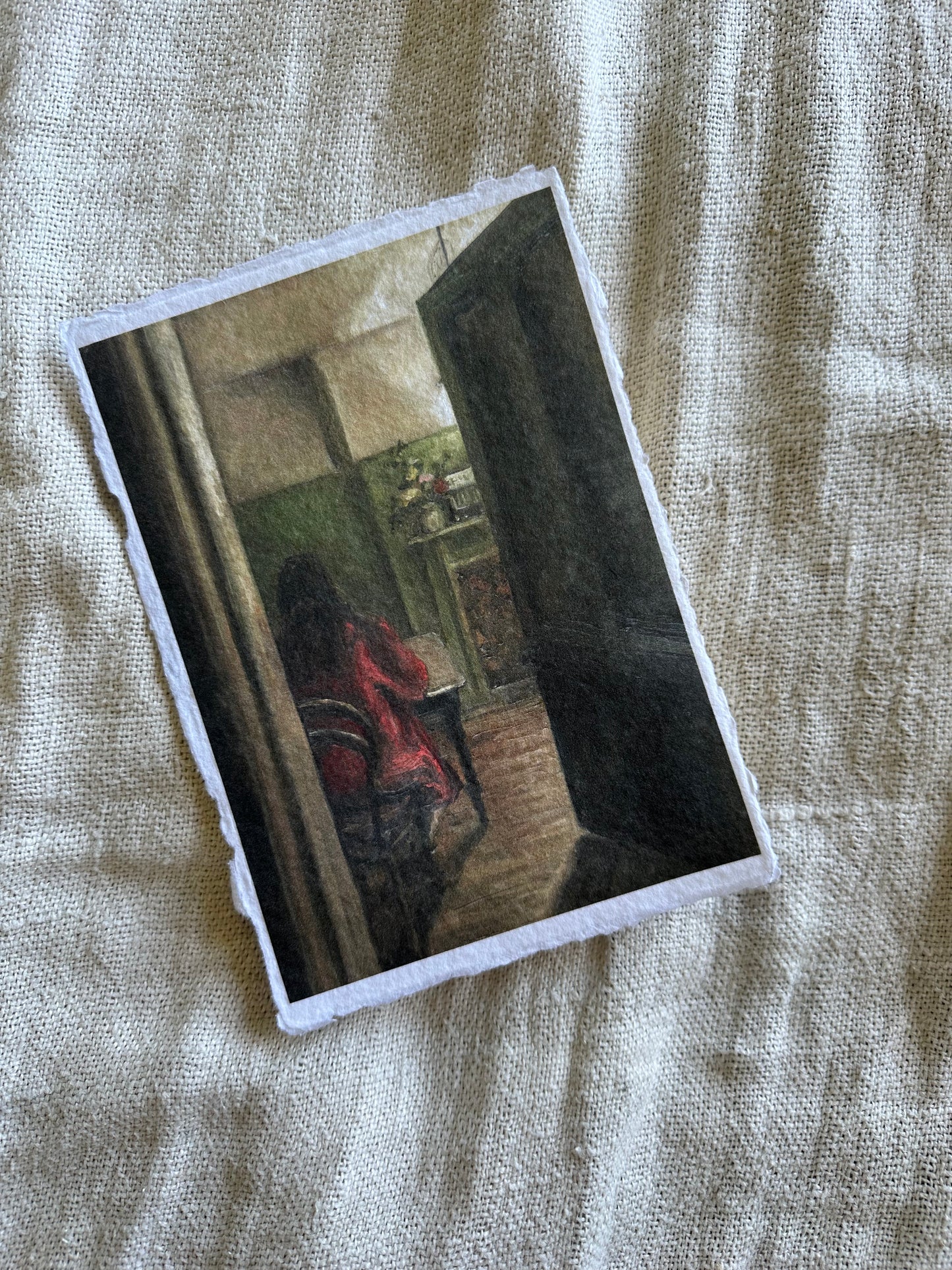 The Red Coat Handmade Paper Print