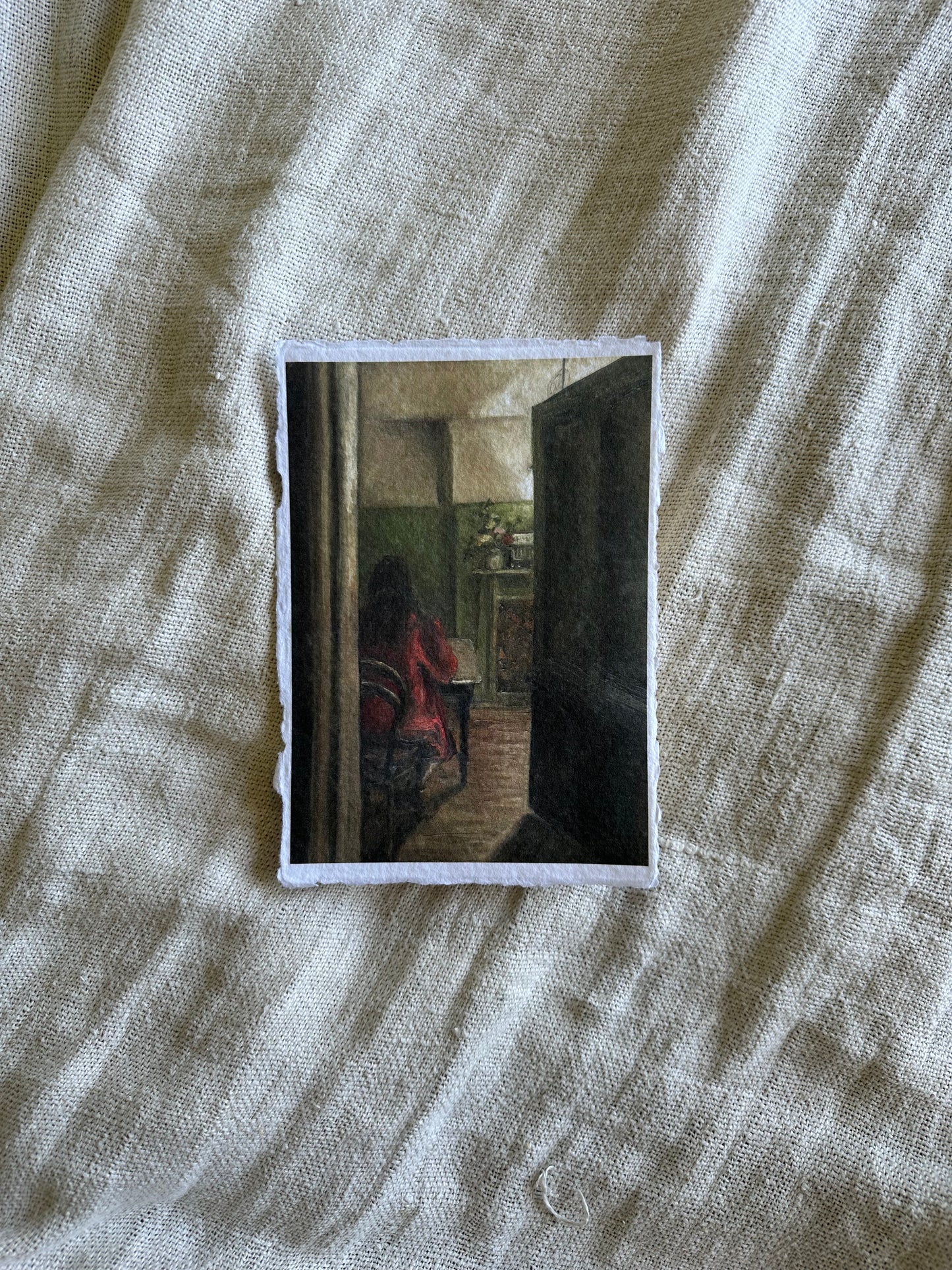 The Red Coat Handmade Paper Print