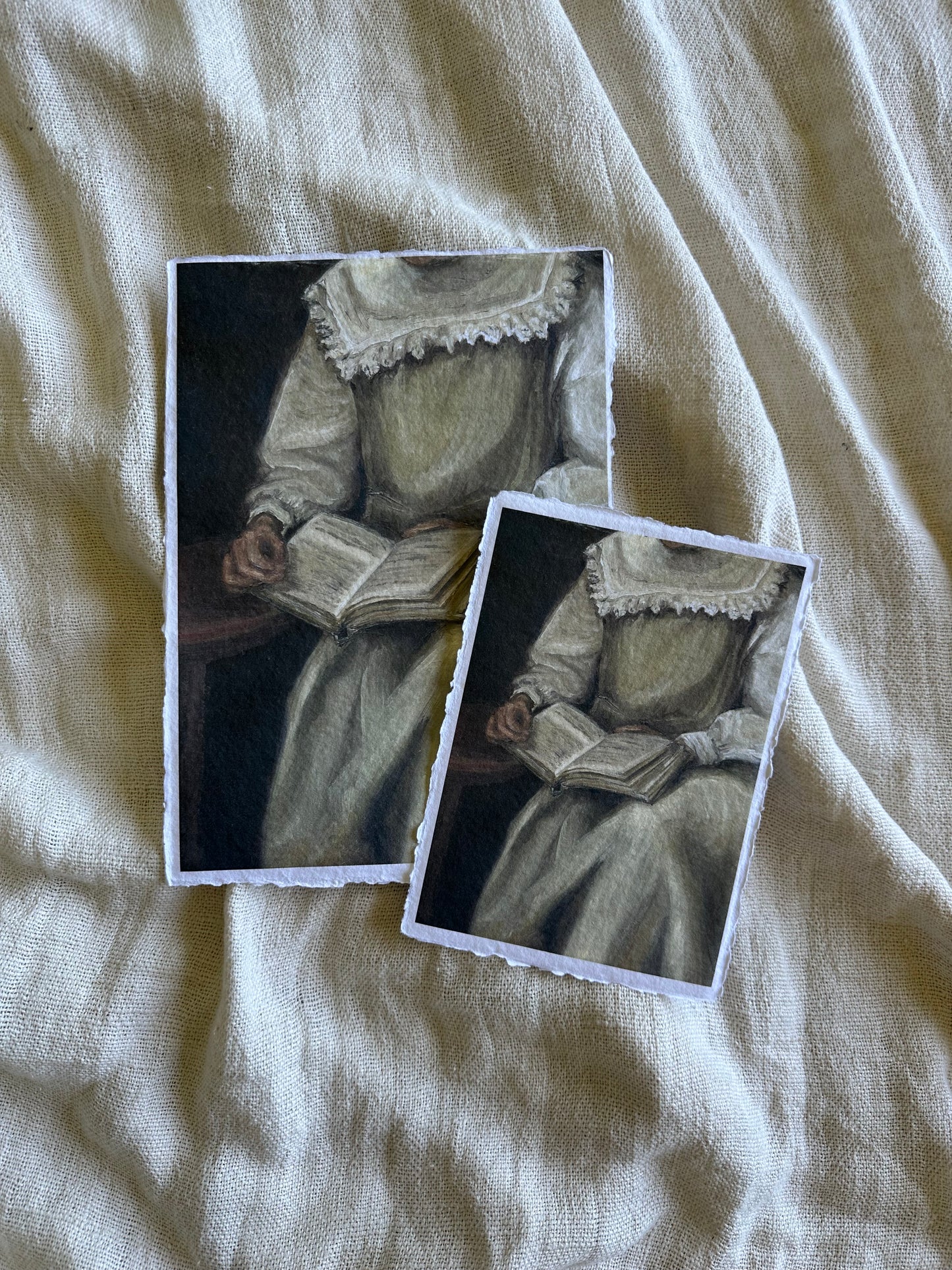 Eli est en train de Lire Handmade Paper Print