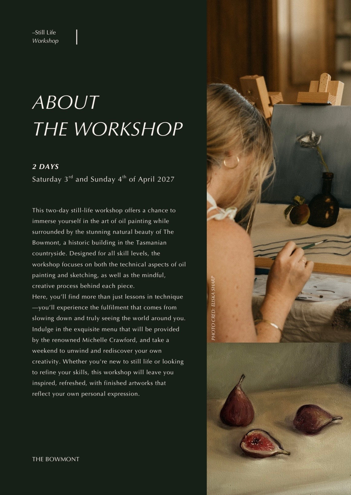 Booking deposit for Still Life Workshop Ticket